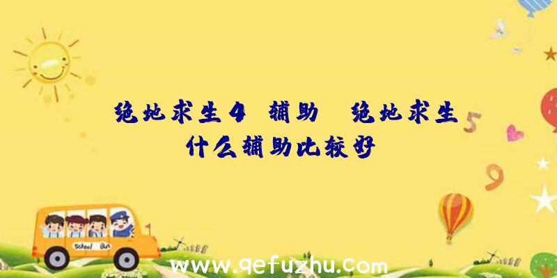 「绝地求生4g辅助」|绝地求生什么辅助比较好